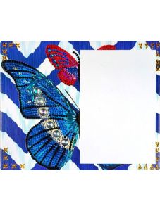 Рамка за снимка с диамантена мозайка - Пеперуда