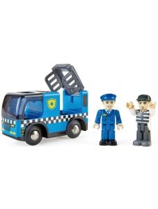 Дървена играчка Hape - Полицейска кола със сирени