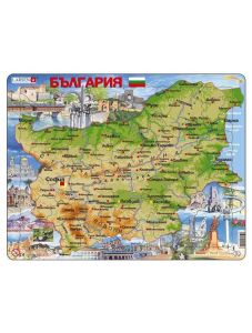 Детски пъзел Larsen: Карта на България, 75 части
