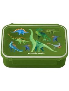 Кутия за храна Crocodile Creek Dino World - с две отделения и капак