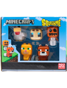 Комплект антистрес фигурки Minecraft Squishme S3, 5 бр.