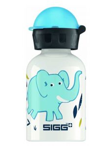Бяла алуминиева бутилка Sigg KBT Elephant Family, 0.300 л.