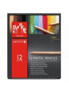 Комплект пастелни моливи Caran d'Ache, 12 цвята