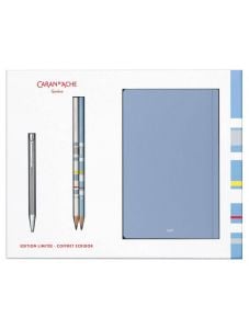 Комплект Caran d'Ache - химикалка Ecridor, моливи и тефтерчета