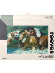 Комплект за лесно рисуване с акрилни бои Oasis, коне
