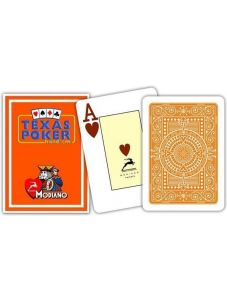 Покер карти Texas Poker 100% Plastic, охра