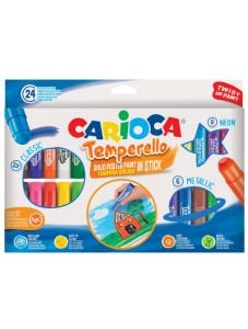 Комплект темперни бои Carioca Temperello, 24 цвята