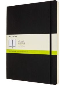 Черен тефтер Moleskine Classic Black A4 с меки корици и нелинирани листа