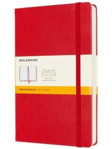Червен тефтер Moleskine Classic с широки редове