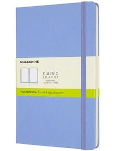 Класически тефтер Moleskine Classic Hydrangea Blue с твърди корици и нелинирани страници
