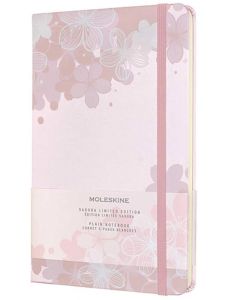 Класически тефтер Moleskine Sakura Light Pink с твърди корици и нелинирани страници