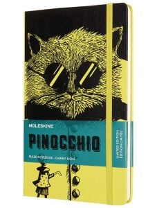 Класически тефтер Moleskine Pinocchio The Cat с твърди корици и линирани страници