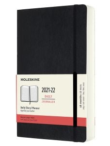 Органайзер - дневник Moleskine Diary Black за 18 месеца - юли 2021 / декември 2022 г. с меки корици