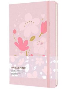 Класически тефтер Moleskine Sakura с твърди корици и линирани страници