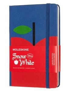 Син тефтер Moleskine Snow White Red Apple Pocket с широки редове, Limited Edition