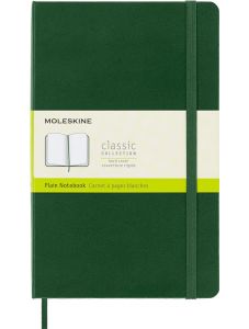 Класически зелен тефтер Moleskine с твърди корици и нелинирани страници