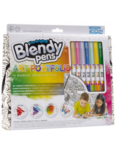 Комплект маркери и портфолио Blendy Pens, 14 бр.