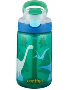 Детска бутилка за вода Contigo Gizmo Flip - Динозаври, 420 мл.