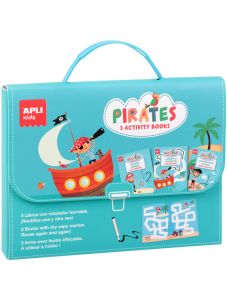 Куфарче с 3 занимателни книжки Apli Kids - Пирати