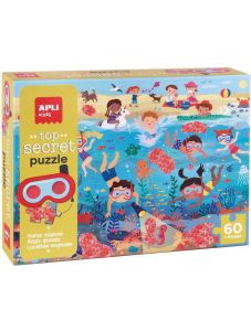 Пъзел-игра Apli Kids - Тайни на плажа, 60 части