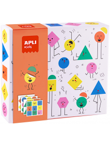 Детска игра със стикери Apli Kids - Емоциите с геометрични фигурки