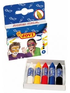 Пастели за рисуване върху лице Jovi, 5 цвята