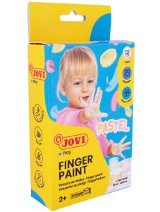 Комплект бои за рисуване с пръсти Jovi, 6 пастелни цвята