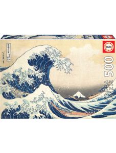 Пъзел Educa: Голямата вълна на Канагава, 500 части