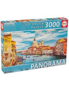 Панорамен пъзел Educa: Гранд канал Венеция, 3000 части
