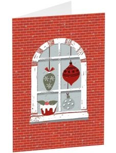 Коледна картичка "Коледен прозорец"