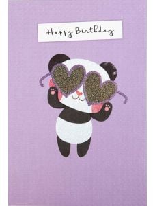 Картичка Busquets за рожден ден: Панда с очила