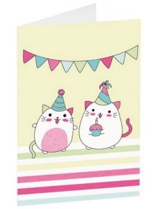 Картичка Busquets за рожден ден: Котета с шапки