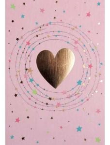 Картичка Busquets за рожден ден: Розова със сърце