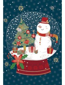 Коледна картичка "Топка със снежен човек"