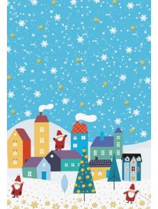 Коледна картичка "Коледен град"