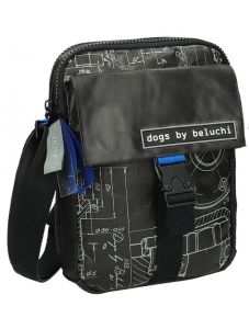 Мъжка чанта за през рамо Dogs by Beluchi, черна