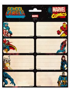 Ученически етикети Marvel Comics Avengers, 16 бр.