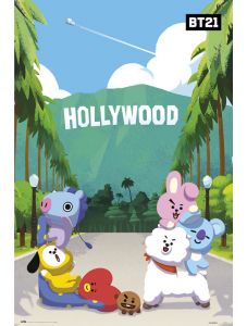 Голям плакат BT21 Hollywood