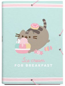 Папка Pusheen The Cat с ластик - Ice Cream For Breakfast