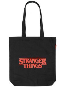 Шопинг чанта Stranger Things Logo, черна