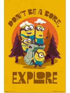 Голям плакат Minions Don't Be A Bore Explore