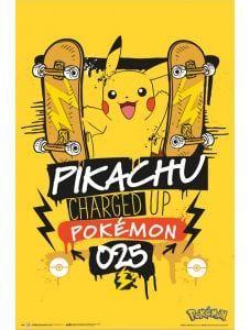 Голям плакат Pokemon Pikachu Charged Up