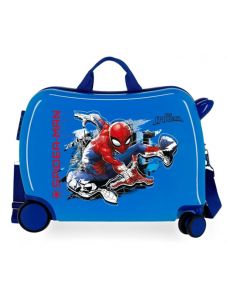 Твърд син куфар Spiderman за ръчен багаж