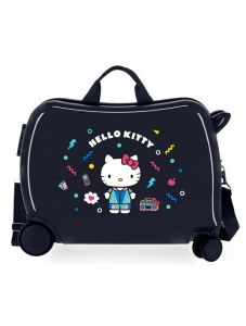 Твърд тъмносин куфар Hello Kitty Castle of … за ръчен багаж