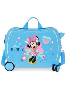 Твърд син куфар Minnie Mouse Love за ръчен багаж