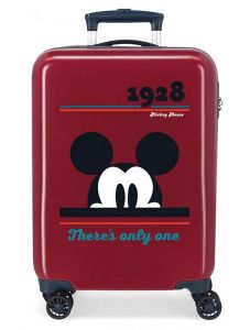 Голям виненочервен твърд куфар Mickey Mouse, 68см.