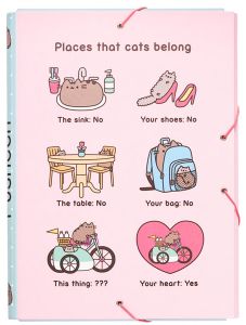 Папка Pusheen The Cat с ластик - Places That Cats Belong