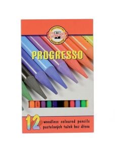 Цветни моливи Progresso с лаково покритие, 12 цвята