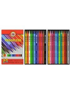 Цветни моливи Progresso с лаково покритие, 24 цвята