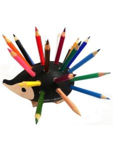 Моливник таралеж с цветни моливи, 24 бр.
